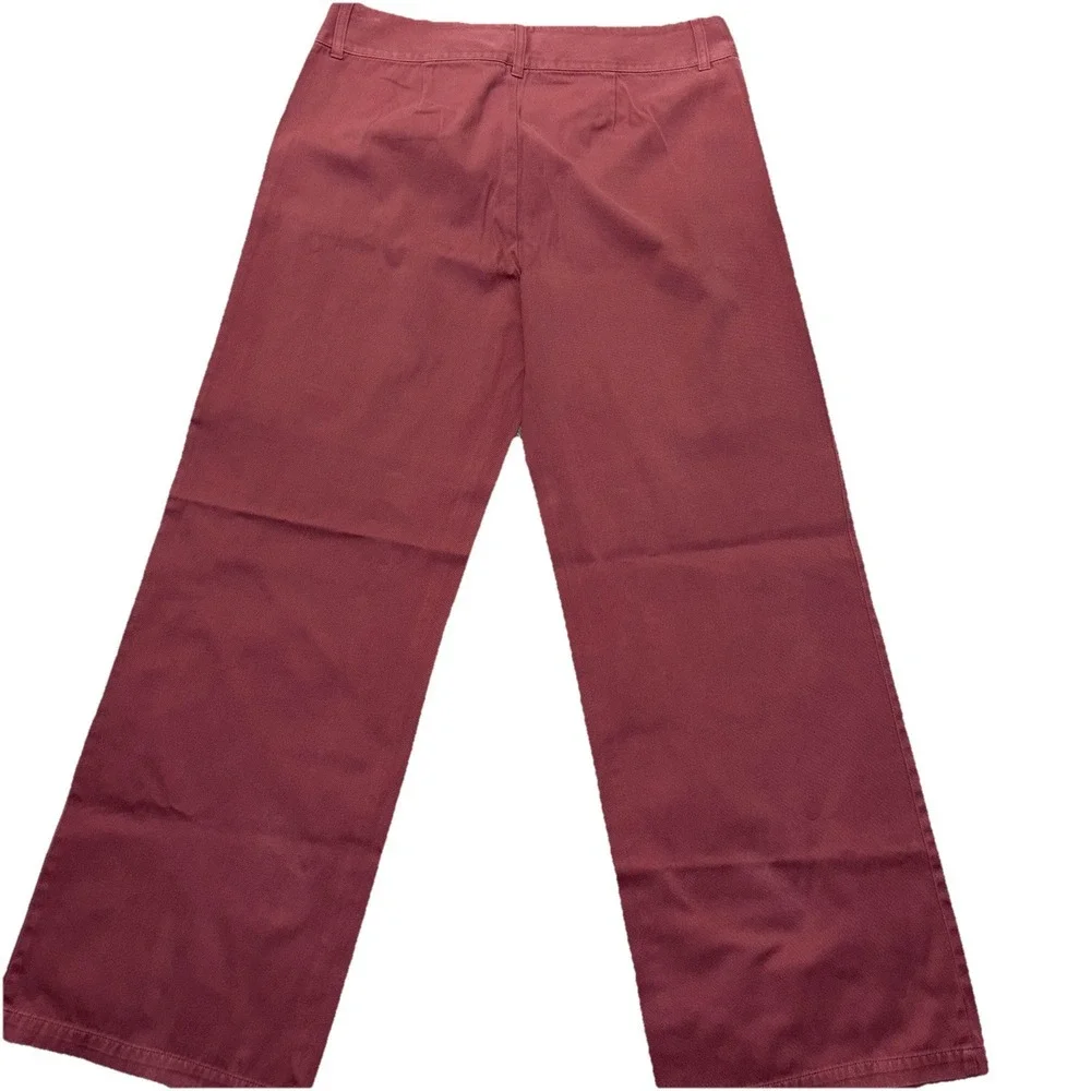 Moda International Mauve Wide Leg Chinos 14T Preppy Office Corp casual Comfort - Picture 2 of 7